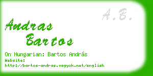 andras bartos business card